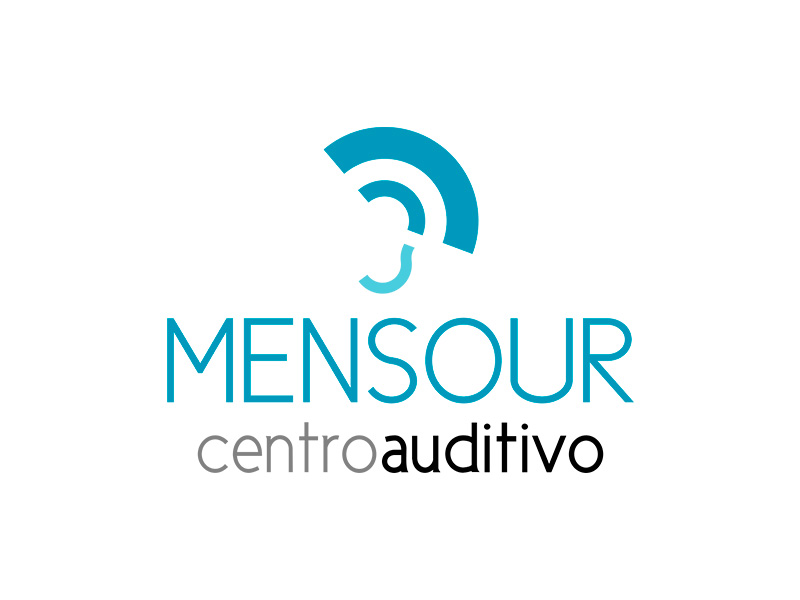 Diseño gráfico de logotipo para Mensour Centro Auditivo en Sevilla