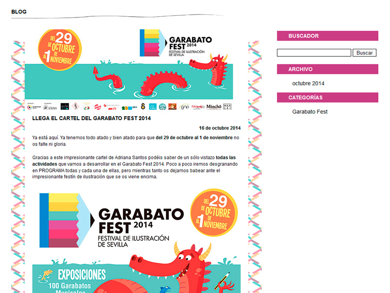 Diseño y desarrollo con WordPress de Garabattagge Ilustra Sevilla