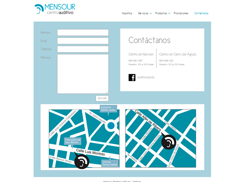 Diseño y desarrollo web con WordPress de Mensour Centro Auditivo Sevilla