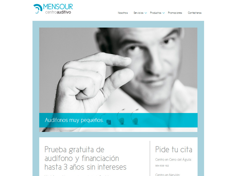 Diseño y desarrollo web con WordPress de Mensour Centro Auditivo Sevilla