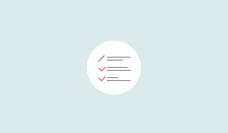 Ilustración de una lista de comprobación relacionada con el posicionamiento SEO